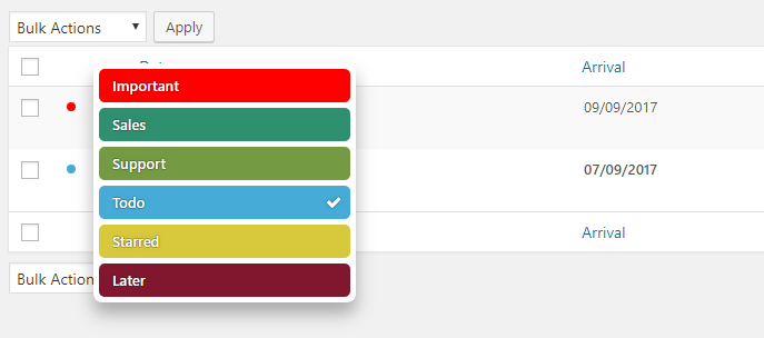 Setting entry labels