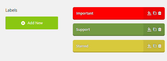 Creating entry labels