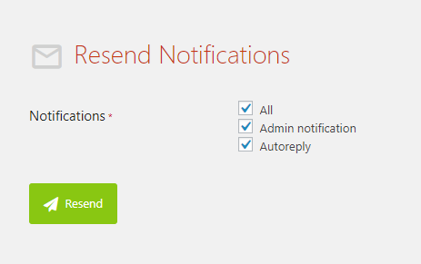 Configure resend notifications