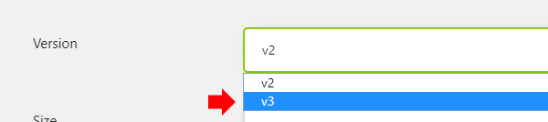 reCAPTCHA set Version v3